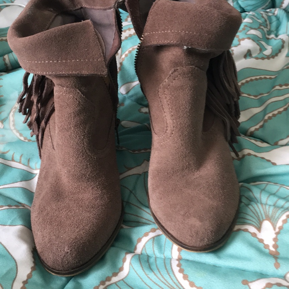 Steve Madden fringe booties